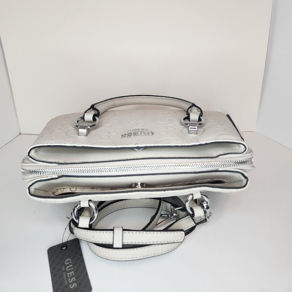 Guess Canaria Beige Mid Size Satchel Crossbody - NWT - Picture 8 of 10